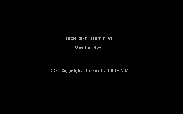 Multiplan 3.0 - Splash